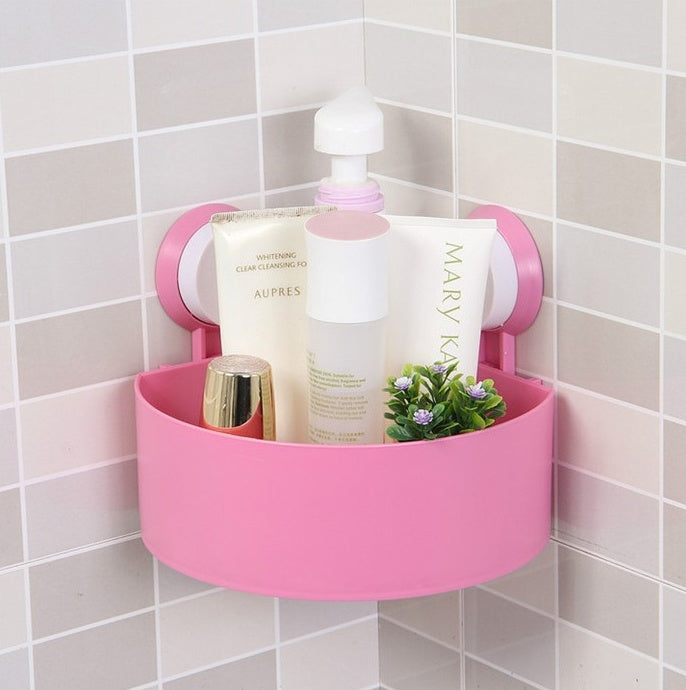 Space-Saving Bathroom Corner Shelf