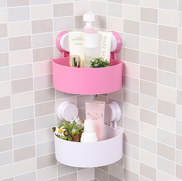 Space-Saving Bathroom Corner Shelf
