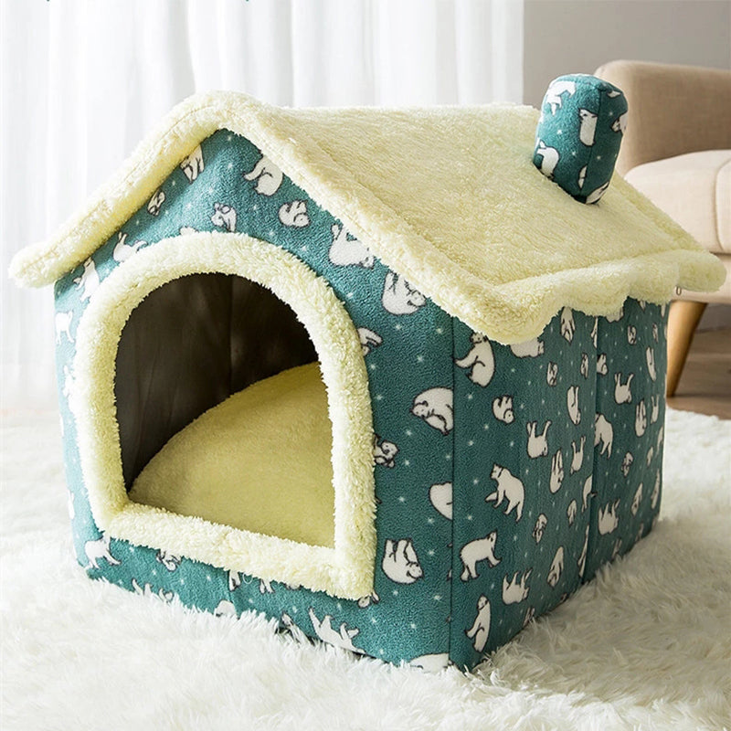 Small Dog & Cat Universal Pet Bed – Four Seasons Plush Dog House