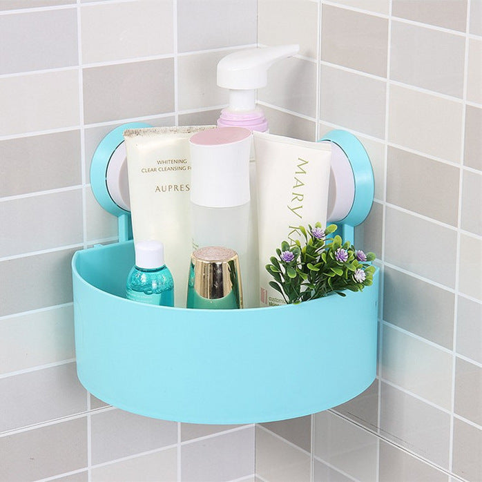 Space-Saving Bathroom Corner Shelf