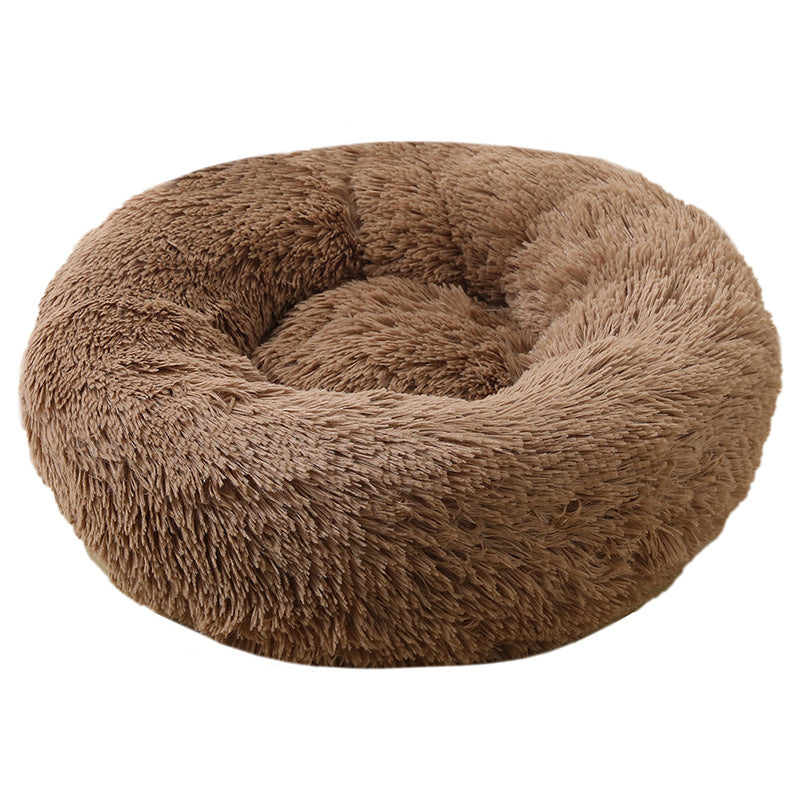 Universal Plush Round Pet Bed – Warm Dog & Cat House Bed