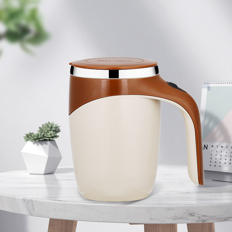 Self-Stirring Coffee Mug – Automatic Mixing Travel Cup