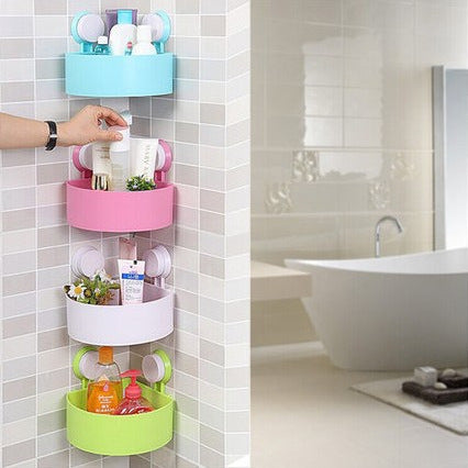 Space-Saving Bathroom Corner Shelf