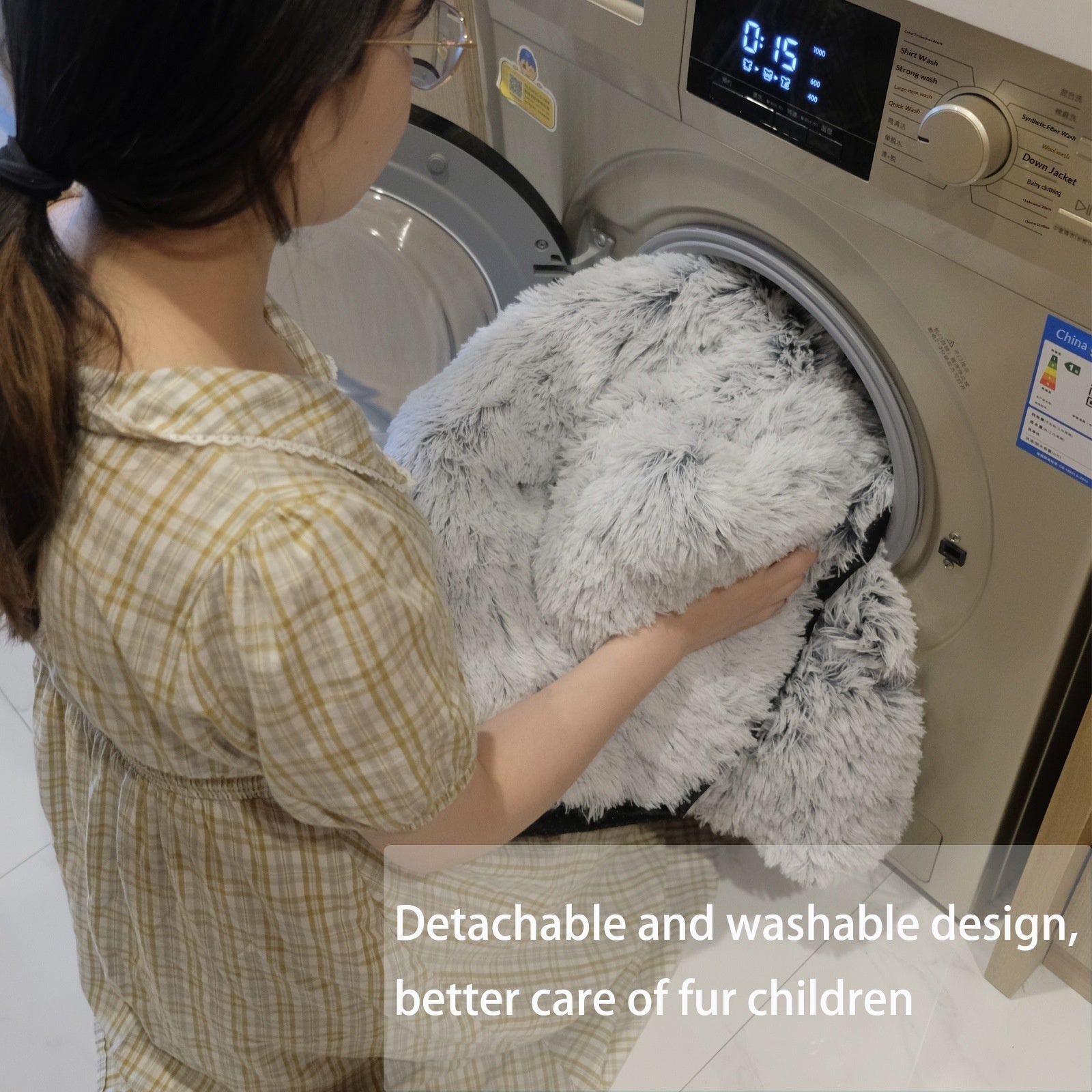 Plush Pet Dog Bed – Soft Cushion Washable Dog & Cat Sleeping Mat