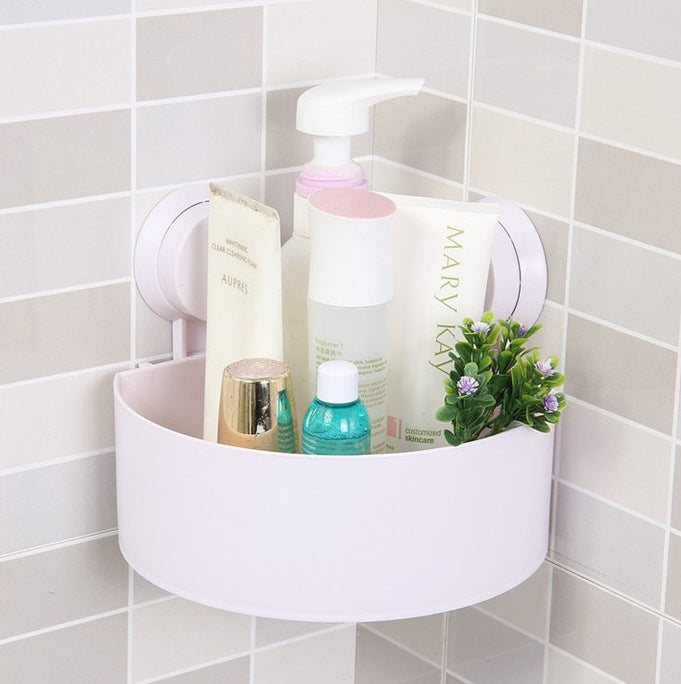 Space-Saving Bathroom Corner Shelf