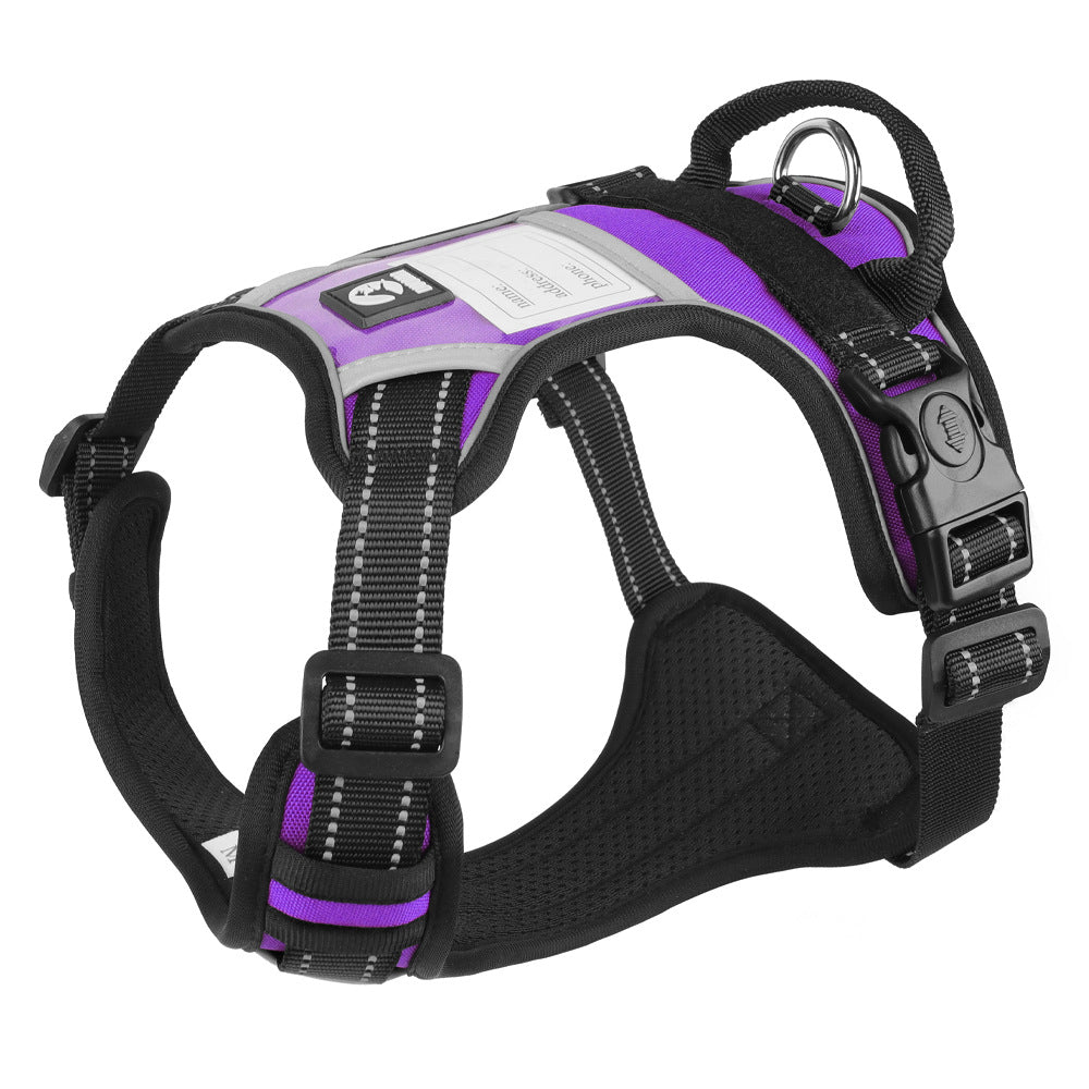 Large Dog Reflective Vest Harness – Adjustable Chest Strap Safety