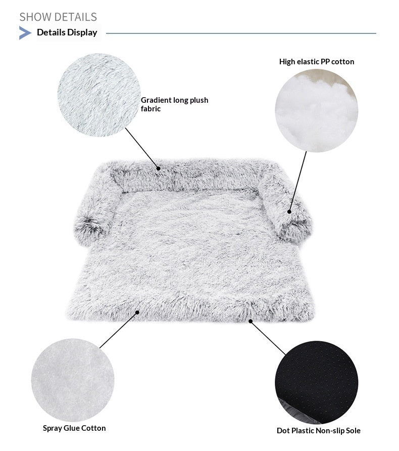 Plush Pet Dog Bed – Soft Cushion Washable Dog & Cat Sleeping Mat