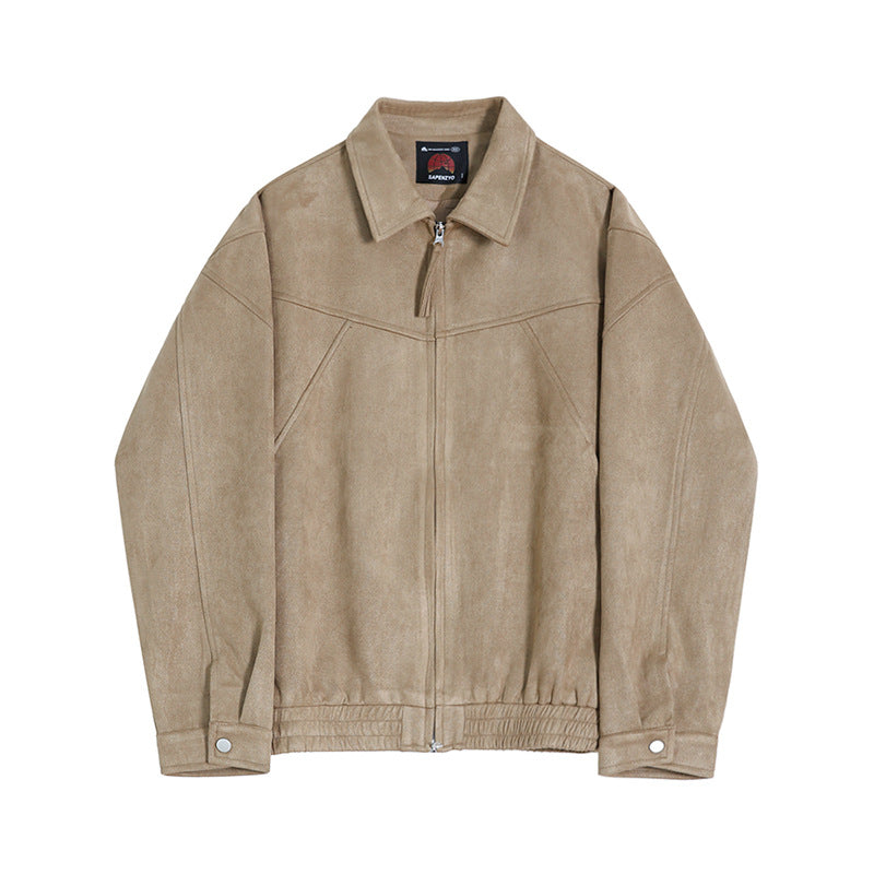 Youth Leisure Polyester Coat with Side Pockets