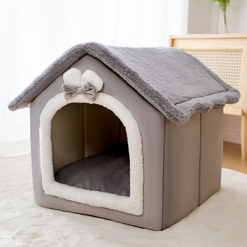 Small Dog & Cat Universal Pet Bed – Four Seasons Plush Dog House