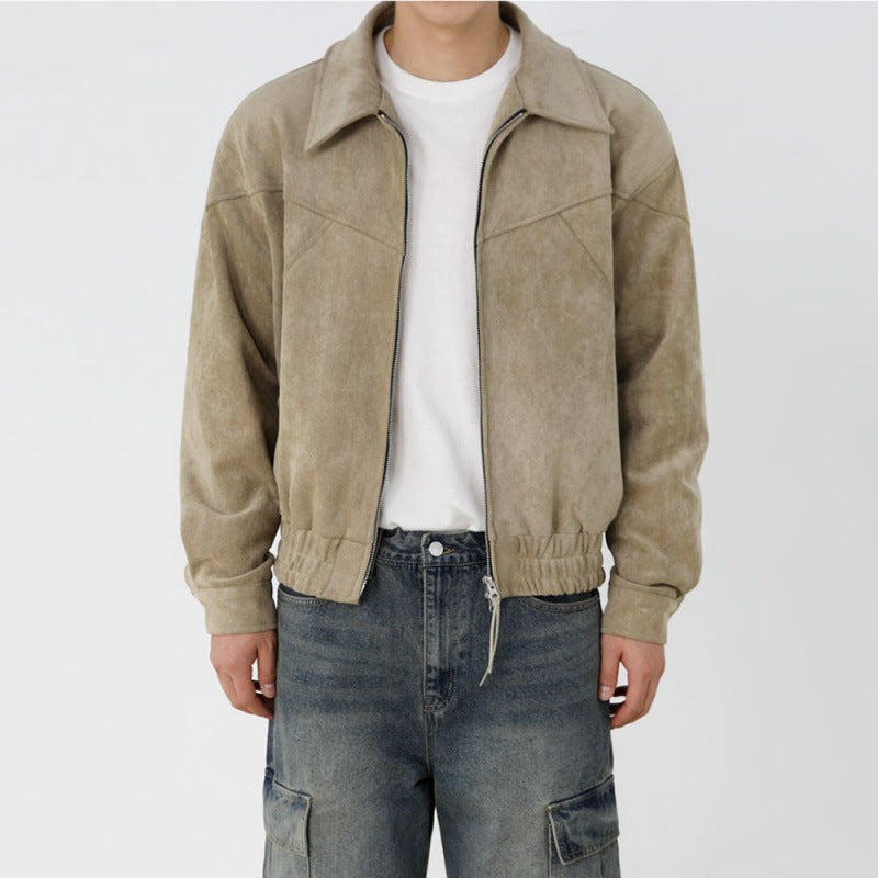 Youth Leisure Polyester Coat with Side Pockets