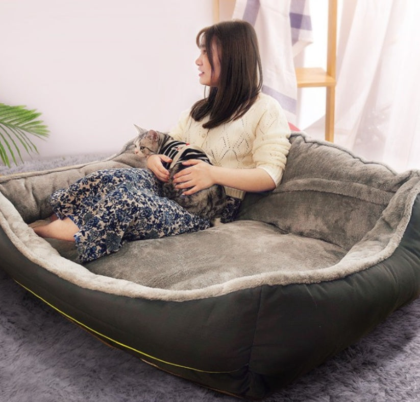 Pet’s Lounging Comfort: Premium Sofa-Style Dog Bed