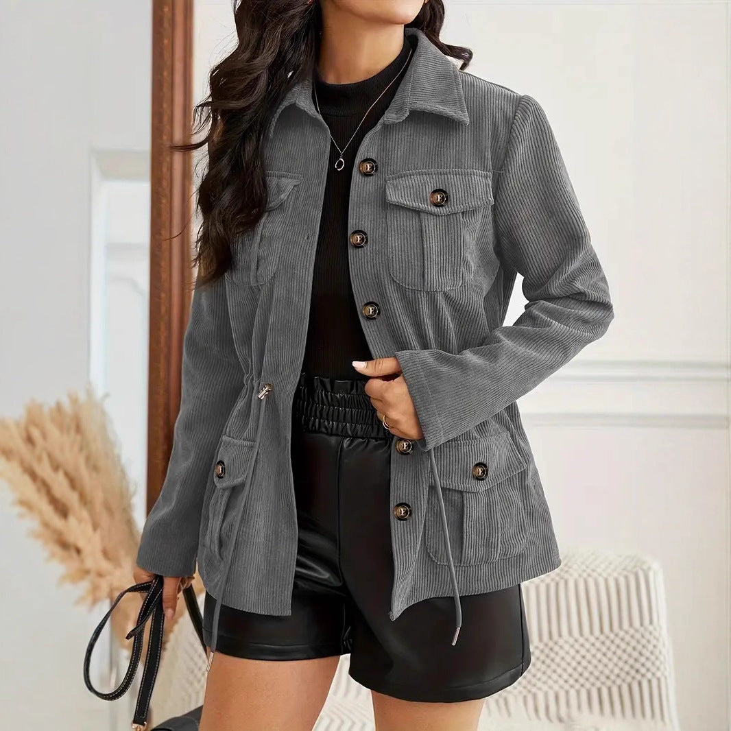 European And American Corduroy Casual Jacket Style Loose And Atmospheric