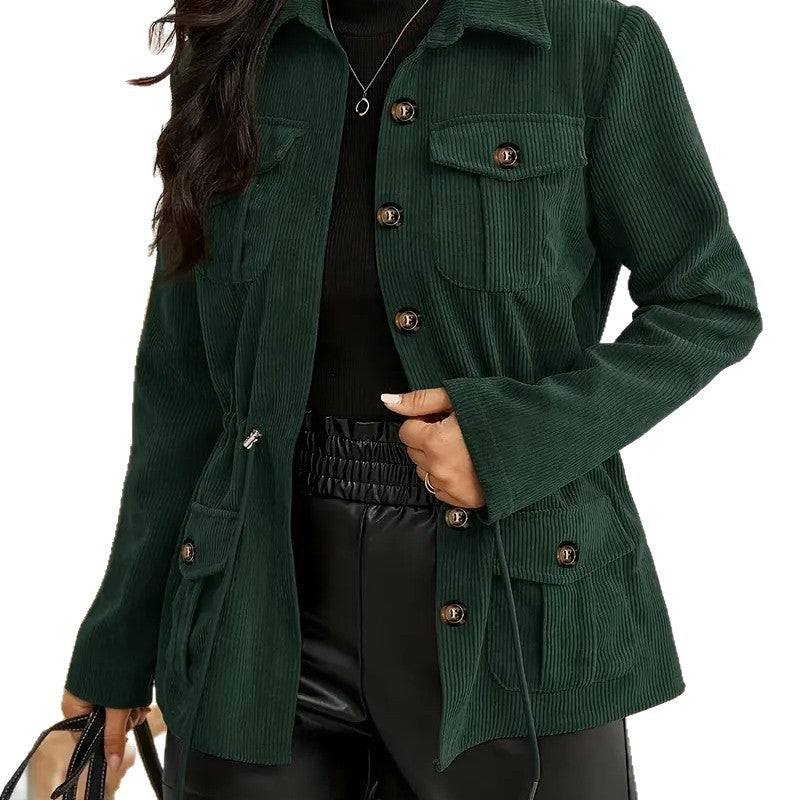 European And American Corduroy Casual Jacket Style Loose And Atmospheric