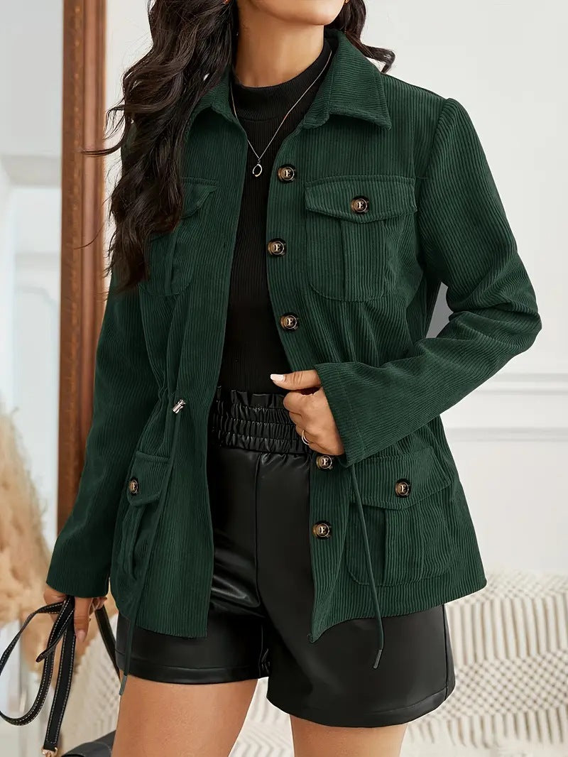 European And American Corduroy Casual Jacket Style Loose And Atmospheric